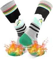 [DECOVICI] Ski Socks for Men and Women, Knee Socks, Winter Thermal Thick Socks for Boots, Warm Functional Socks for Cold Weather, Snowboarding, Hiking, Riding, 1 Pair, 04 Green, 35-39