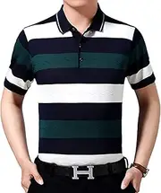 [ARIASS] Men's Short Sleeve Polo Shirts Tennis T-Shirt Sports Golf Polo Shirts