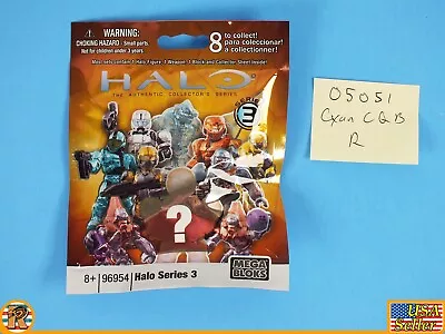 Halo Mega Bloks - Cyan UNSC Spartan CQB *RARE* - Series 3 Bag Sealed - [HALO-28]