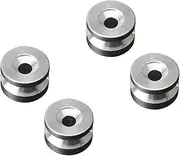 Motorcycle Tail Bag 4pcs Universal Motorcycle Rear Luggage Tail Top Box Helmet Trunk Bracket Base Plate Bushing Pad Buckle Spacers Motorcycle Top Case(Silver-4pcs)
