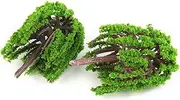 25 Pcs Model Willow Trees, Miniature Landscape Artificial Tree Model 2" Weeping Willow Trees for DIY Train Railways Scenery LandscapeGreen Scenery Landscape Model，
