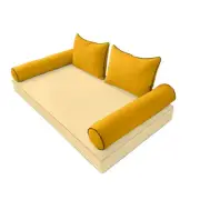 |COVER ONLY| STYLE 4 Twin Bolster Pillow Daybed Porch Swing Contrast Trim AD108