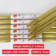 100Pcs Ø0.3-Ø1.0*400 /500mm Drilling Electrodes Single-Channel Brass Copper Tube