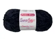 bulk 12 Black Super Soft Chenille Yarn 100G