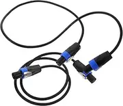 SECFOU 4-core Pure Copper Stage Speaker Cable Audio Wire Noise Ducted White Connector
