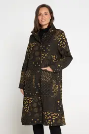 Carlton L/S Fleece Lined Coat - Black/Yellow Ochre