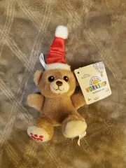 Build a Bear Brown Teddy Santa Bear Christmas Tree Ornament NWT