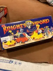 BRITAINS, VTG 48 PC SILVER FOOT KNIGHTS, KNIGHTS OF THE SWORD #7770, NIB!