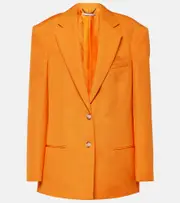 [Stella McCartney] Stella McCartney Single-breasted crêpe blazer AU 6 orange