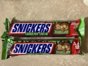 NEW SNICKERS Ghoulish Green 3.29 Oz Share Size, LIMITED EDITION (x2 Bars)
