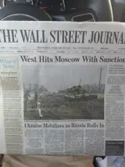 The Wallstreet Journal Wednesday February 23 2022. Wet Hits Moscow With...