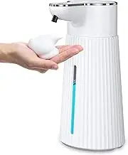 Soap Dispenser 13.5oz.Automatic Soap Dispenser 2-Level Adjustable Foaming Soap Dispenser USB Rechargeable Waterproof Hand Foam Soap Dispenser for Home Bathroom Kitchen