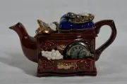 RARE! DISCONTINUED PAUL CARDEW 2 CUP JEWELRY BOX TEAPOT 4 1/2' TALL NEW WITH TAG