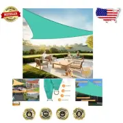 20'x20' Triangle Patio Shade Sail - Weather-Resistant Outdoor Oasis in Turquoise