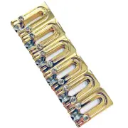 AxLabs String Surfer Roller Saddles for Strat, Gold, Wide 2-7/32" Spacing