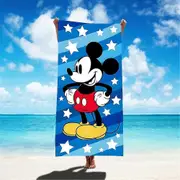 Mickey Mouse Minnie Mouse Printed Beach Towel Large Microfibre Beach Bathing Towel Adult Kids Lightweight Travel Swimming Towels -NMAOV B
