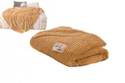 Soft Flannel Cozy Plush Fleece Throw Blanket For Couch Sofa Bedding Blanket-Khaki