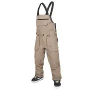 Brand New Volcom Mens Roan Bib Overall Chestnut Brown 2025