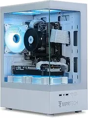 ViprTech Stryker 1.0 Gaming PC - AMD Ryzen 7 (4.1GHz Turbo), RX 580 8GB, 32GB DDR4 3200, 1TB NVMe SSD, 700W PSU, WiFi BT, Win 11 Pro, RGB, Desktop Computer Prebuilt, White