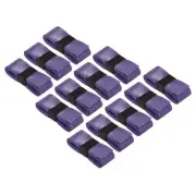 12Pcs Tennis Racket Grip Tape with Hole PU 43.3" Non-Slip Absorb Sweat Purple