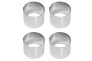 4x Cuisena 7cm Stainless Steel Food Ring Stacker Baking Home Kitchen Moulds SLVR