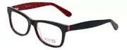 Calabria Vivid 870 Designer Reading Glasses in Black-Red +0.75