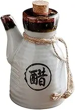 Ceramic Seasoning Bottle Condiment Jar for Oil Vinegar Spices Sauce Bottle Cork