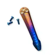 Titanium Deep Carry Pocket Clip (3 Screws Included) For Spyderco Pm 2 Para 3 etc