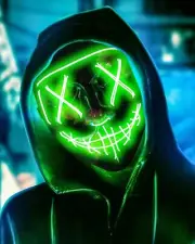 LED Mask Halloween Christmas Mask, Scary Mask Cosplay