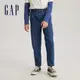 Gap 男童裝 純棉錐形鬆緊牛仔褲-深藍色(811483)