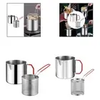 Deep Fry Pot with Strainer Basket Convenient Cleaning Accessory with Handle