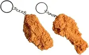 [Generic] Imitation Food Keychain Fried Chicken Leg Nuggets Wing Creative Keyring Fun Cute Handbag Purse Car Accessories