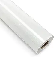 MerryMade White Glitter Heat Transfer Vinyl 12" x 8 ft HTV for Shirts, Glitter HTV Iron on for All Cutter Machine - Easy to Cut & Weed for Heat Vinyl Design (White)