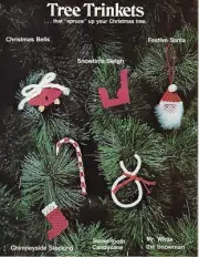 Macrame Christmas Magic Christmas Tree Ornaments Patterns Vtg Craft Book #7269