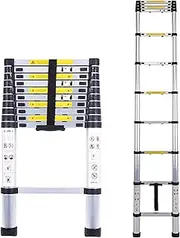 Durable Ladder Telescoping Extension Ladder,Telescoping Ladder 1.4/M6.2M Telescopic Ladder Multi-Purpose Aluminium Telescoping Ladder Extension Extend Portable Ladder Foldable Ladder,Max Load 150Kg/