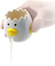 Ceramic Egg Separator, Practical Kitchen Tool (Yellow)