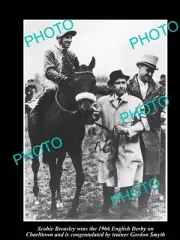 OLD 8x6 HORSE RACING PHOTO OF SCOBIE BREASLEY WINNING THE 1966 ENGLISH DERBY