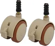 Aexit 2pcs (Civil equipment hardware accessories) 1.85-inch Dia 6.5mm Stem Swivel Brake Caster Wheel (64ry836qf674) for Crib
