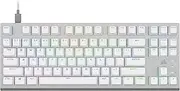 Corsair K60 PRO TKL RGB Tenkeyless Optical-Mechanical Gaming Keyboard - OPX Switches, Brushed Aluminum Frame, Detachable USB Type-C Cable, Per-Key RGB Lighting - NA Layout, QWERTY - White