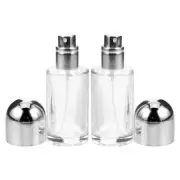 2 Pcs Perfume Bottle Mini Small Clear Bottles Glass Empty Travel