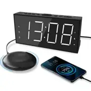 Roxicosly Super Loud Alarm Clock with Bed Shaker for Heavy Sleeper, Dual Vibrati