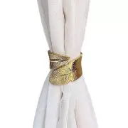 Feather Curtain Tie Back Gold Metal Tieback Curtain Clips for Living Room Cafe