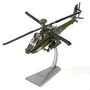 NUOTIE 1/72 Apache AH-64A Armed Helicopter Die-Casting Aircraft Model Armed Helicopter Simulation Airplane Model Alloy Military Finished Product Decoration.