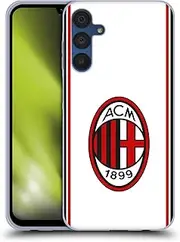 Head Case Designs Officially Licensed AC Milan Away 2017/18 Crest Kit Soft Gel Case Compatible with Samsung Galaxy A15