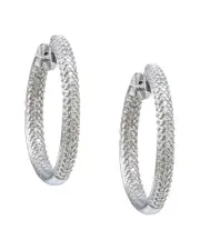 Silver 0.25 ct. tw. Diamond Inside-Out Earrings