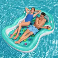 在飛比找樂天市場購物網優惠-漂浮床 充氣浮板 水上漂浮床 水上充氣沙發漂浮沙發躺椅游泳床