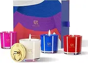 [ESNA HOME] Aromatherapy Scented Votive Candles Gift Set | 4 Natural Soy Candles Gifts for Women | Lavender Essential Oils Stress Relief | Luxury Candles Gift with Gift Box | Birthday Gifts for Friends