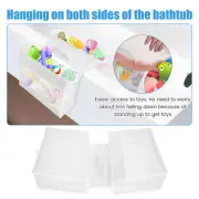 Bathtub Toy Organizer Polyester Bath Toy Mesh Bag Nonslip Saddle Shape fixes