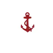 2 Pcs Ship Anchor Shape Car Auto Metal Free Stickers(Red)