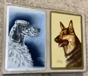 Vtg Gladys Emerson Cook Double Set Playing Cards VTG Congress Cellutoid Dogs